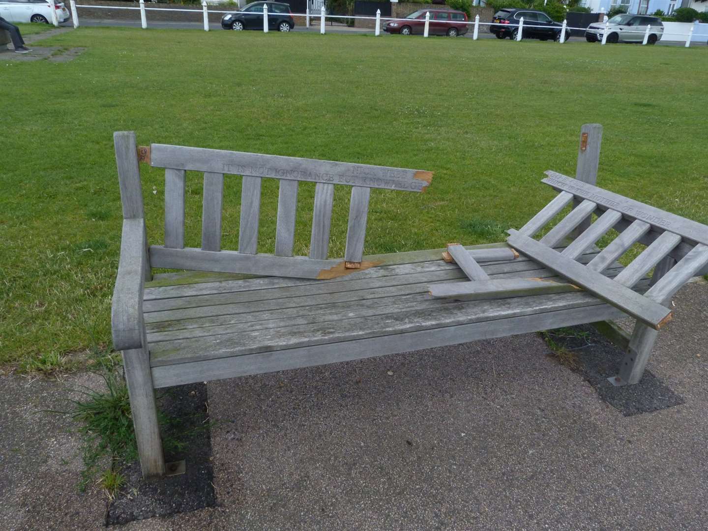 Memorial benches vandalised around Deal were not actually reported to police