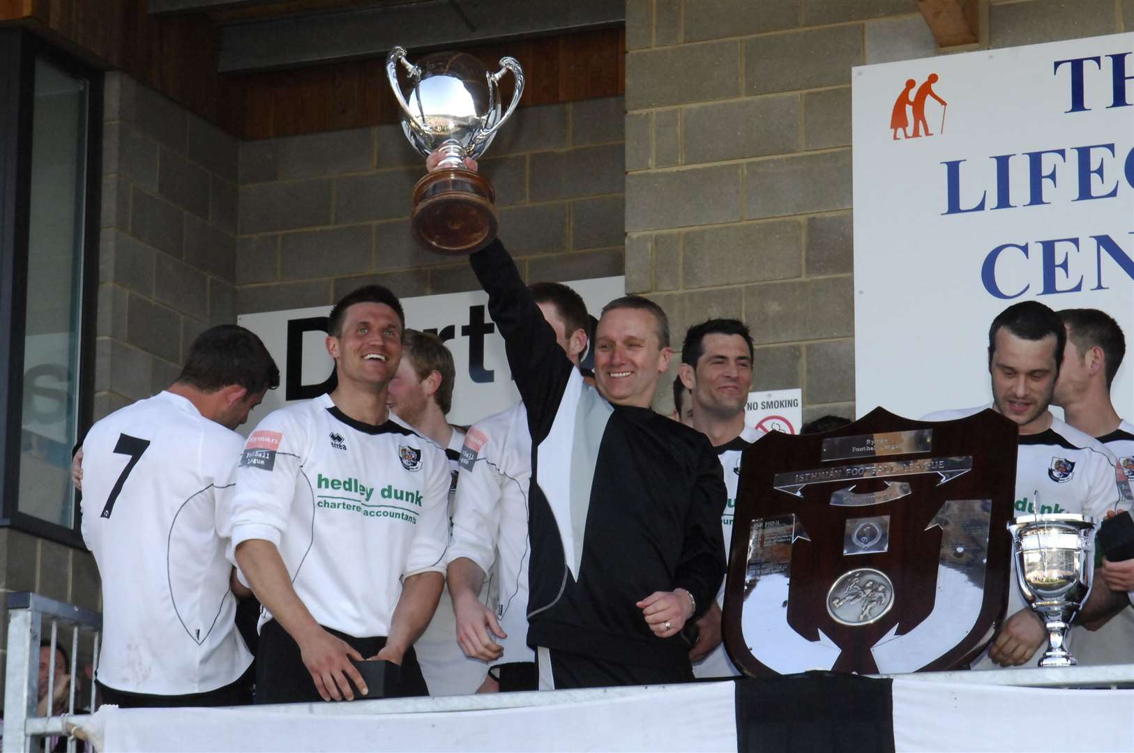 Manager Tony Burman with the trophy Picture: Nick Johnson