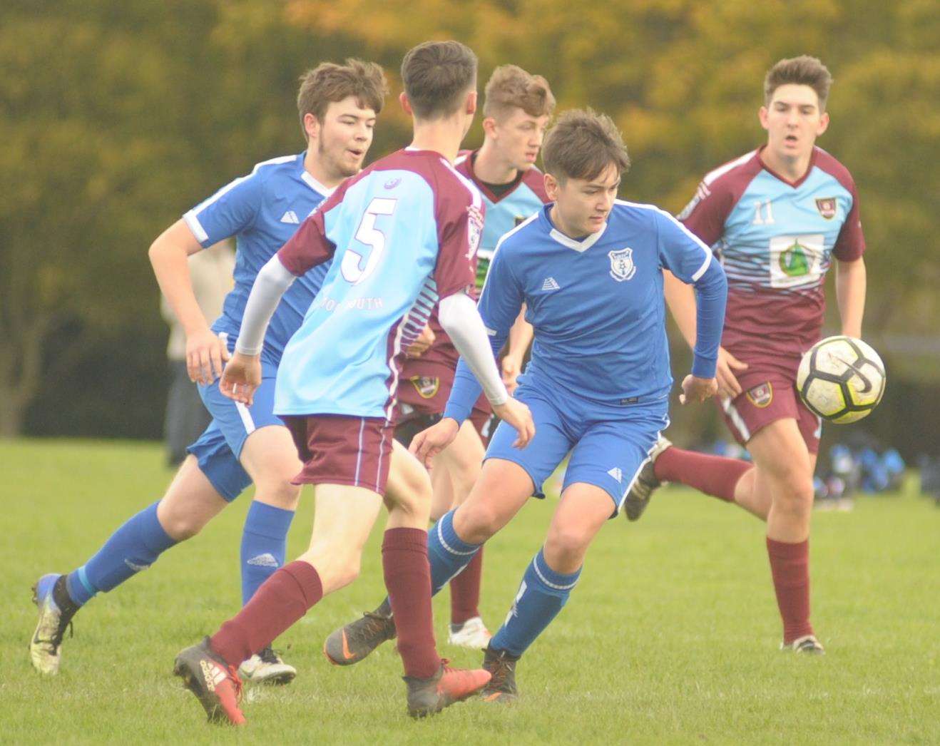 Wigmore Youth and New Road went head-to-head in Under-18 Division 2 Picture: Steve Crispe