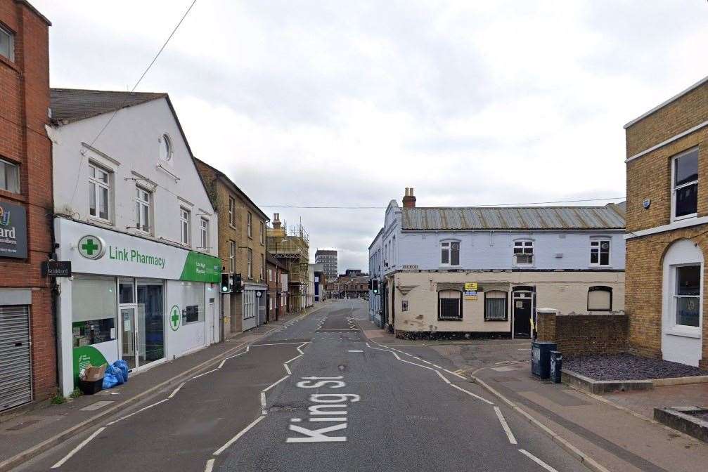 King Street in Maidstone is partially closed for six days. Picture: Google Maps