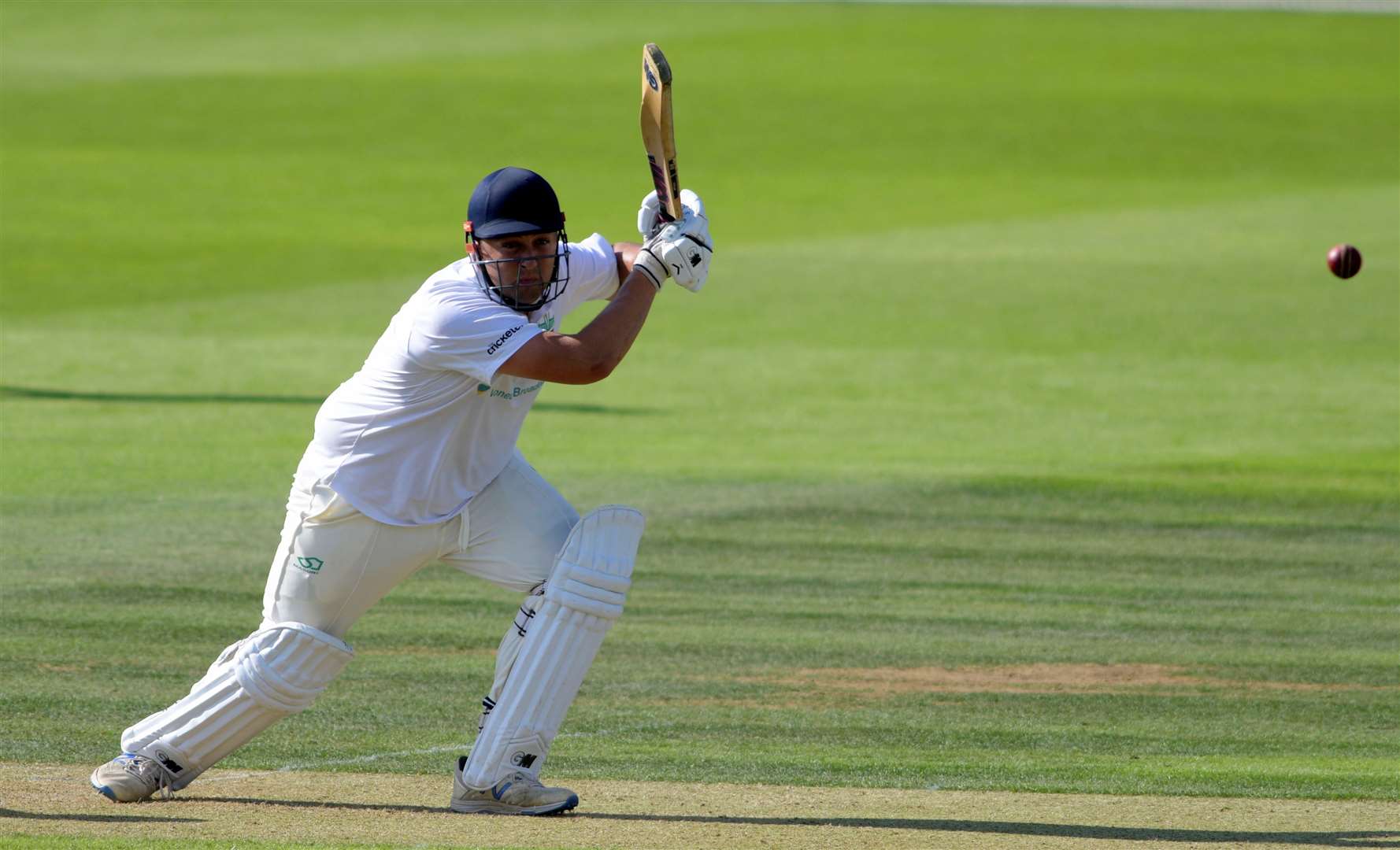 Alex Czabaniuk hit 46 off 65 balls for Leeds & Broomfield against Milford Hall. Picture: Barry Goodwin