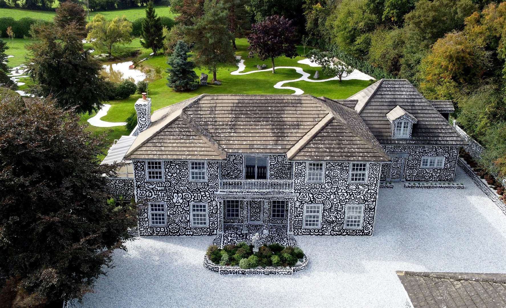 The distinctive house viewed from a distance (Gareth Fuller/PA)