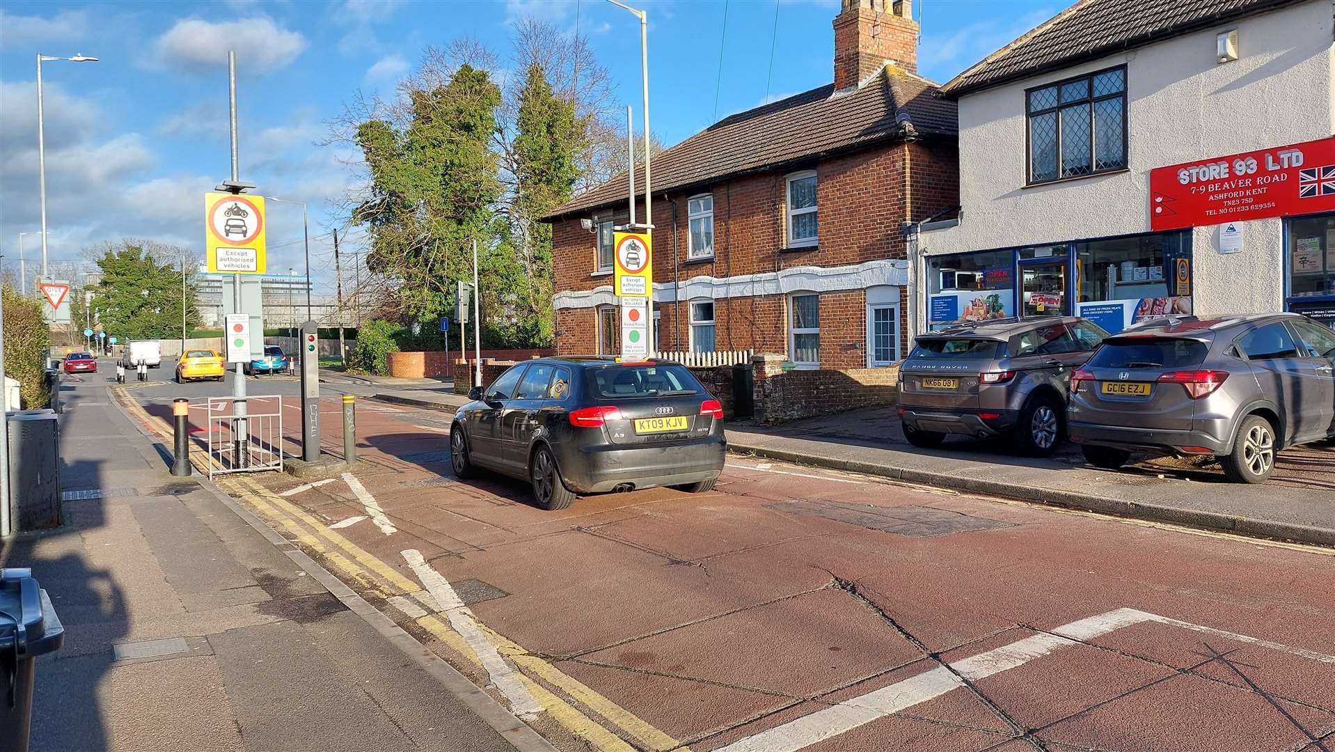 Drivers often cut through the gate as its bollard has not worked for years