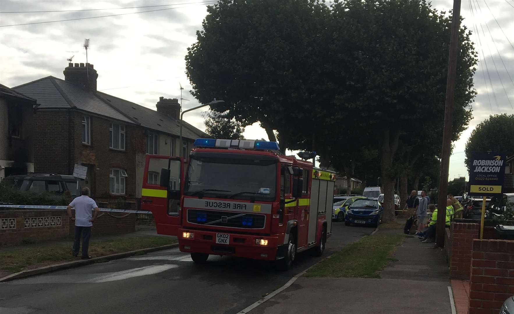 The fire has left the home with severe damage