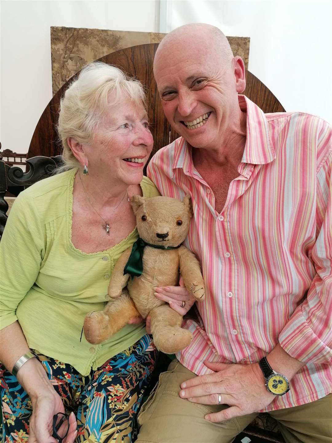 Mary Gaskell’s sister-in-law, Jackie Carey, and her son, Jon McCue (Hansons/PA)