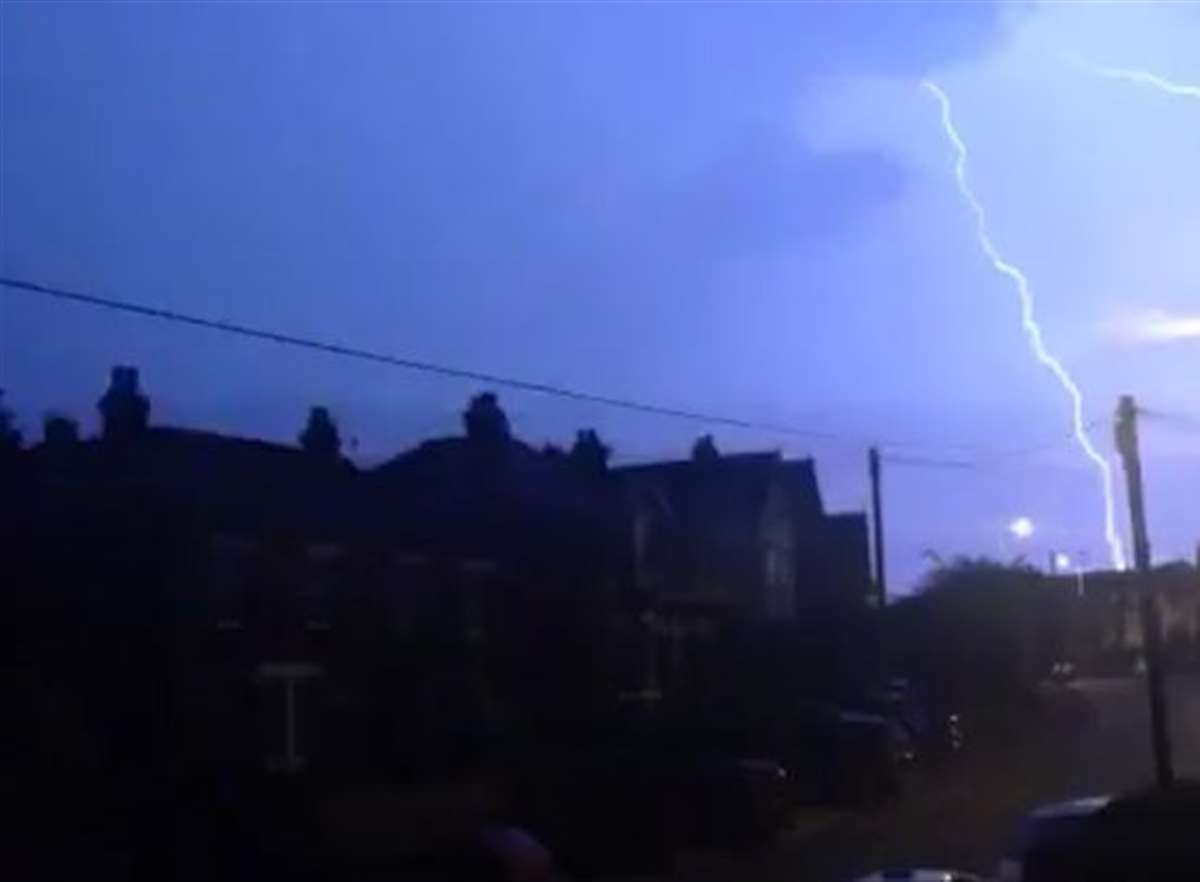 Woman suffered burns and headache after lightning strike in Tunbridge Wells  during last night's thunderstorms