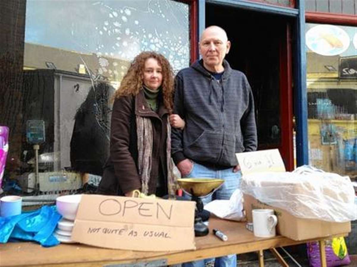 Owners back in store after pet shop arson