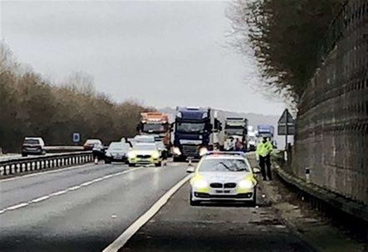 M26 closed westbound after police incident