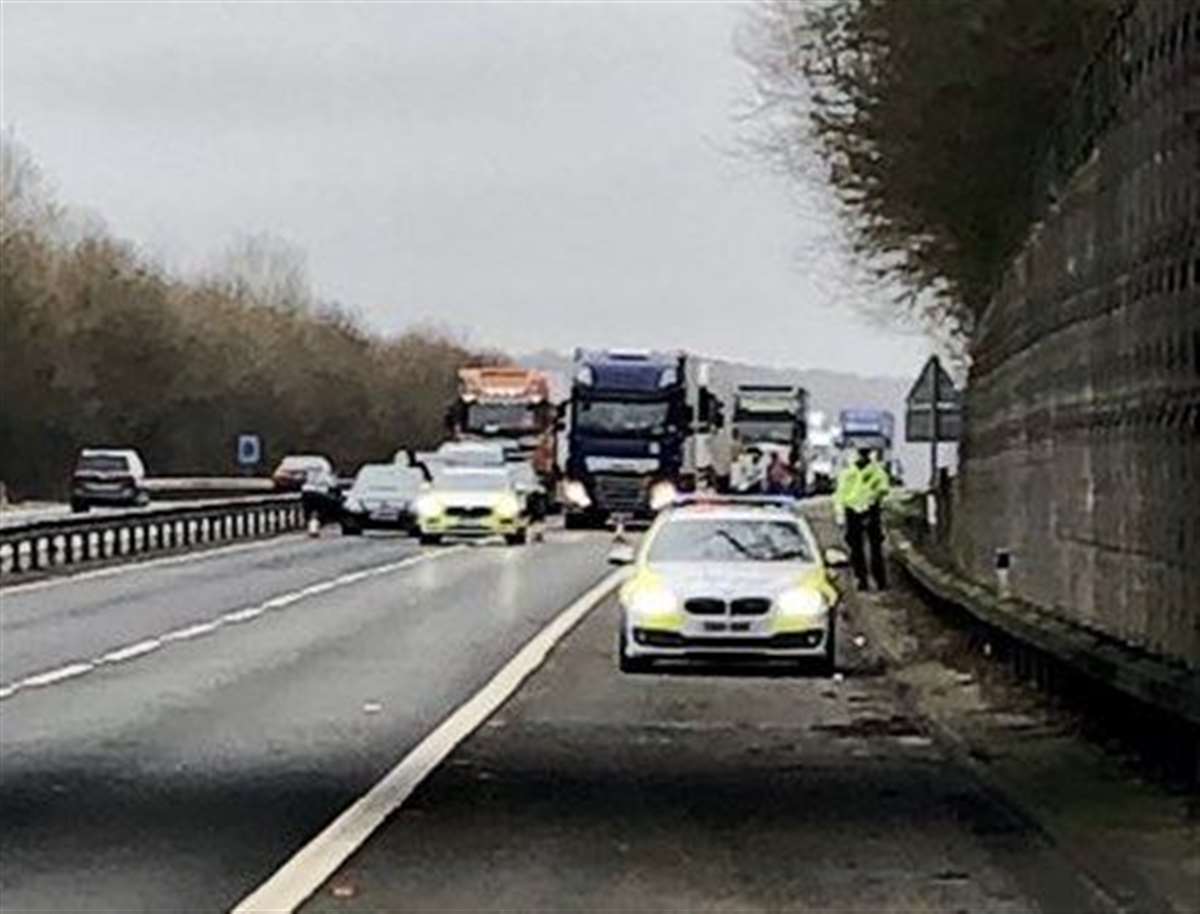 M26 closed westbound after police incident