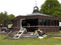 Cricket pavilion burnt