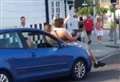 England fan falls off car bonnet and is run over