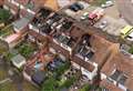 Drone footage shows damage to six homes after blaze