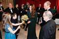 Alan Carr greets William and Kate at the Royal Variety Performance with a joke