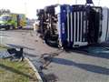 Banana lorry overturns Strood