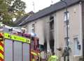 Blaze rips through terraced house