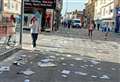 Pictures show mess left in town centre after Euros final