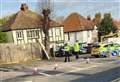 Road shut after ‘snapped’ telegraph pole