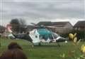 Air ambulance lands in park