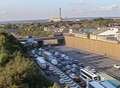 Long queues on motorway after two-car crash