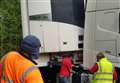 Lorry crash sparks traffic chaos