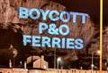 Demands for 'P&O boycott' projected onto cliffs