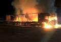 Lorry blaze at truck park