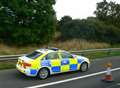 Police pursuing Audi on wrong side of A2