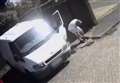 Car thief disposes of registration plate down drain