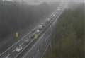 Motorway partially closed after lorry fire