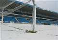 Priestfield groundstaff play waiting game