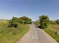 Baled straw blaze in Guston