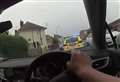 Dramatic police chase through town caught on camera