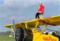 Daredevil grandmother wing-walks for 80th birthday