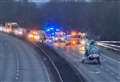 M2 closed both ways after collision