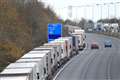 Long queues on M20 caused by Brexit border control tests at Channel Tunnel