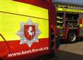 Crews tackle rubbish fire