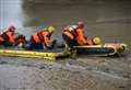 Two rescued from harbour mud