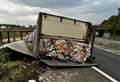 Lorry overturns on M2 sliproad