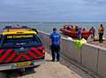 Three rescued after inflatable dinghy drifts out to sea