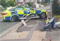 Police car in serious crash