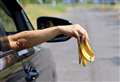 Van driver ordered to stump up £500 after ‘lobbing’ banana skin from window