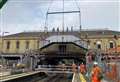 Footbridge removed in train station revamp