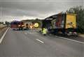 Booze truck fire causes delays on M2 