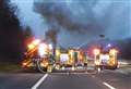 Lorry fire closes motorway