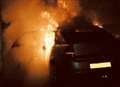 Car torched outside rugby club