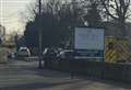 Main road closed after crash outside pub