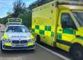 Motorcyclist injured in lorry crash