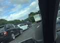 Traffic at standstill after two-car crash