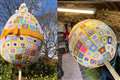 Giant crocheted Easter Egg catches attention of local villagers