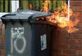 Arsonist targets series of wheelie bins